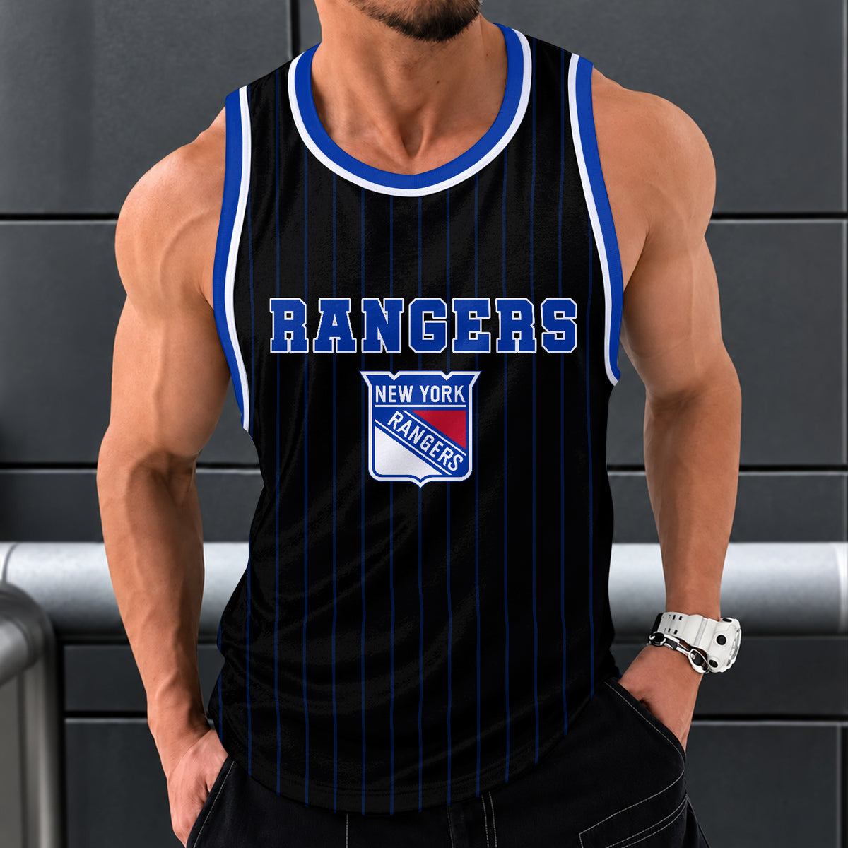 [SUPER SALE] NEW CUSTOMIZED NHL24 NYR NEW YORK RANGERS UNISEX TANK TOP
