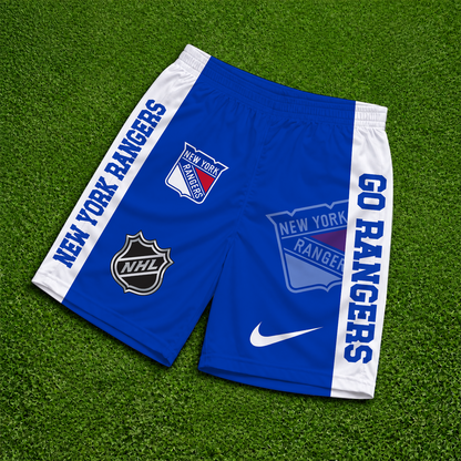 [SUPER SALE] NEW CUSTOMIZED NHL24 NYR NEW YORK RANGERS SHORT PANTS