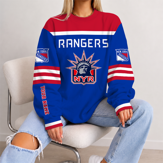 [SUPER SALE] NEW CUSTOMIZED NHL24 NYR NEW YORK RANGERS UNISEX SWEATSHIRT