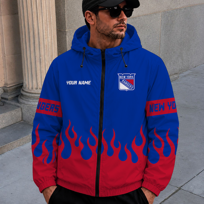 [SUPER SALE] NEW CUSTOMIZED NHL24 NYR NEW YORK RANGERS WINDBREAKER JACKET