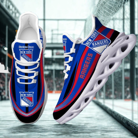 [SUPER SALE ] NEW CUSTOMIZED NHL24 NYR NEW YORK RANGERS MAX SOUL SHOES