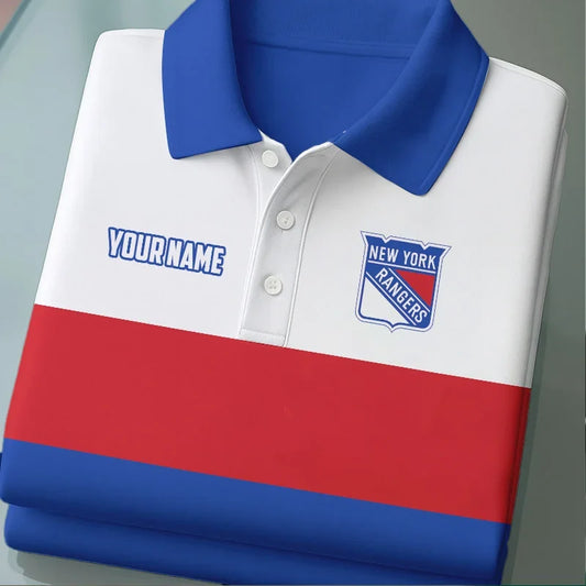 [SUPER SALE] NEW CUSTOMIZED NHL25 NYI NEW YORK ISLANDERS POLO SHIRT