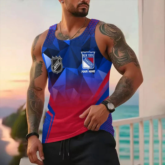 [SUPER SALE] NEW CUSTOMIZED NHL24 NYR NEW YORK RANGERS UNISEX TANK TOP