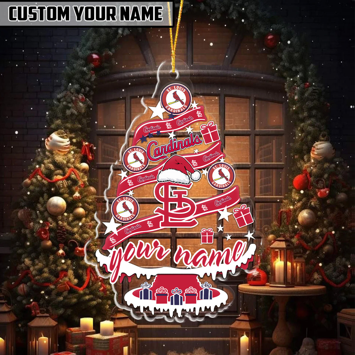 [FLASH SALE] NEW CUSTOMIZED MLB24 SLC ST. LOUIS CARDINALS CHRISTMAS ACRYLIC ORNAMENT