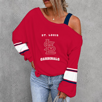 [FLASH SALE] NEW CUSTOMIZED MLB24 SLC ST. LOUIS CARDINALS DROP SHOULDER SWEATSHIRT