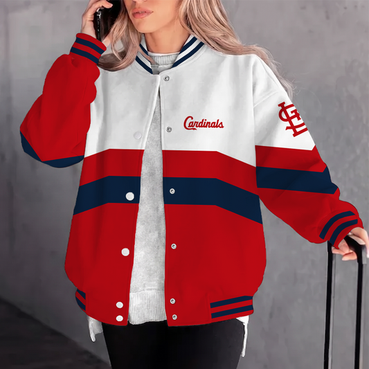 [FLASH SALE] NEW CUSTOMIZED MLB24 SLC ST. LOUIS CARDINALS SATIN VARSITY & BASEBALL JACKET