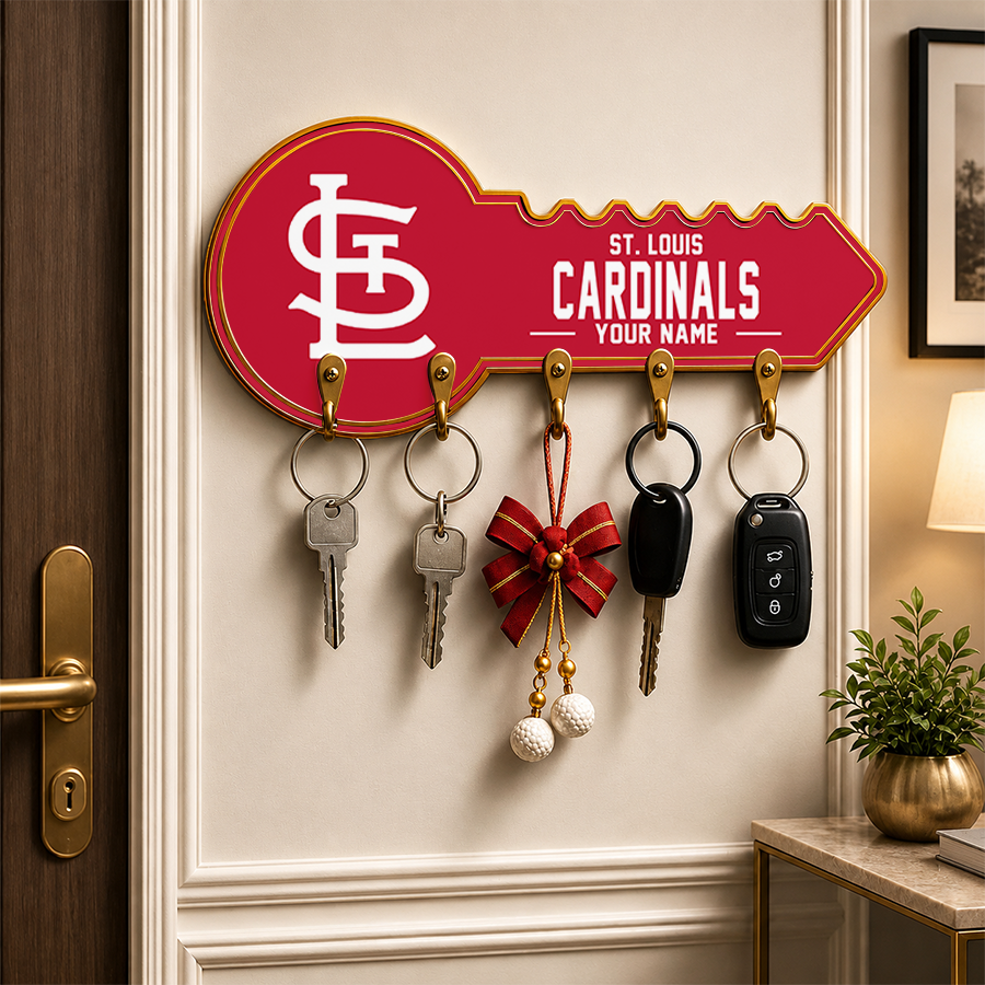 [FLASH SALE] NEW CUSTOMIZED MLB24 SLC ST. LOUIS CARDINALS WALL KEY HOLDER FOR HOME