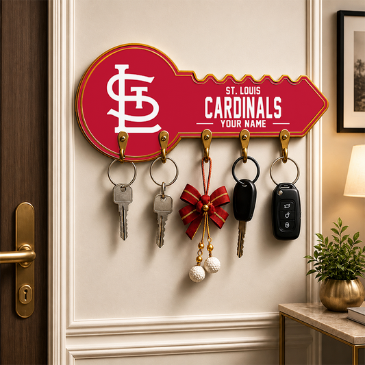 [FLASH SALE] NEW CUSTOMIZED MLB24 SLC ST. LOUIS CARDINALS WALL KEY HOLDER FOR HOME