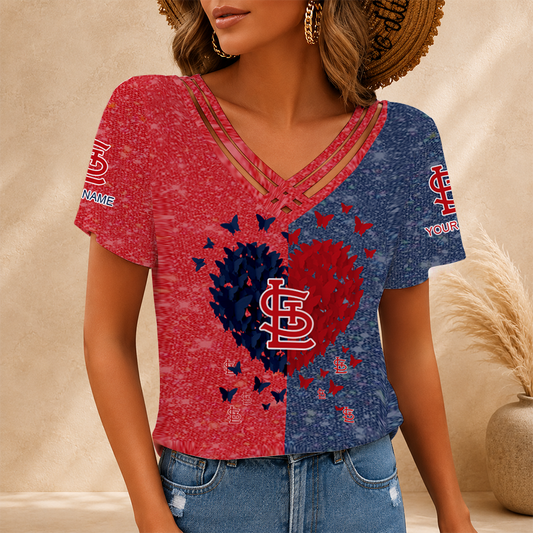 [FLASH SALE] NEW CUSTOMIZED MLB24 SLC ST. LOUIS CARDINALS V-NECK SHIRT