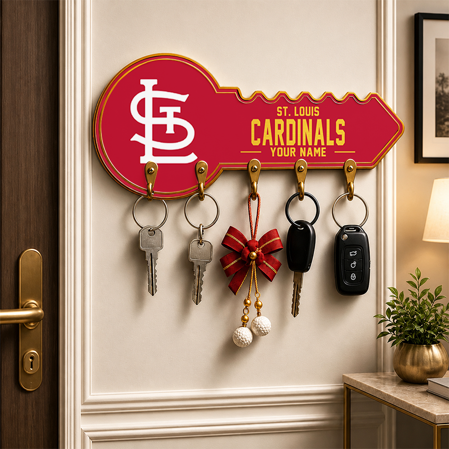 [FLASH SALE] NEW CUSTOMIZED MLB24 SLC ST. LOUIS CARDINALS WALL KEY HOLDER FOR HOME