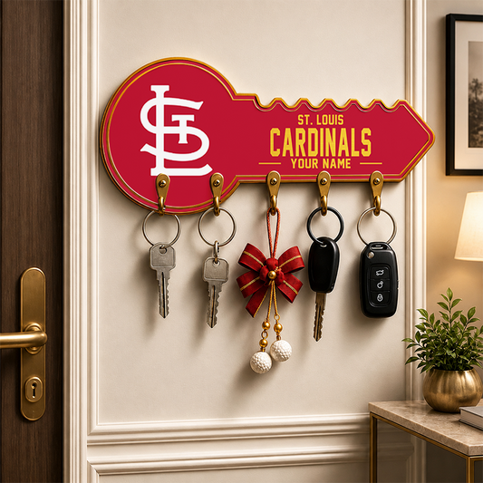 [FLASH SALE] NEW CUSTOMIZED MLB24 SLC ST. LOUIS CARDINALS WALL KEY HOLDER FOR HOME