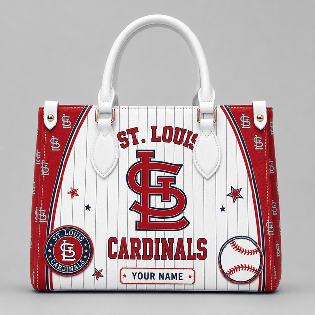 [FLASH SALE] NEW CUSTOMIZED MLB24 SLC ST. LOUIS CARDINALS LEATHER HANDBAG