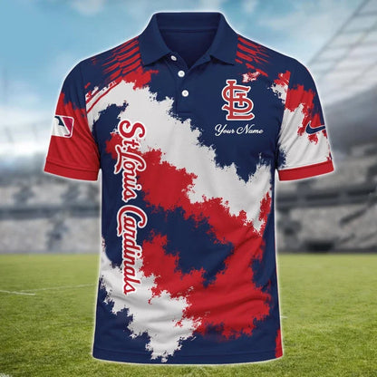 [FLASH SALE] NEW CUSTOMIZED MLB24 SLC ST. LOUIS CARDINALS MULTICOLOR POLO SHIRT