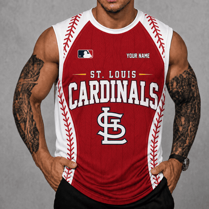[FLASH SALE] NEW CUSTOMIZED MLB24 SLC ST. LOUIS CARDINALS TANK TOP & GYM SHIRT