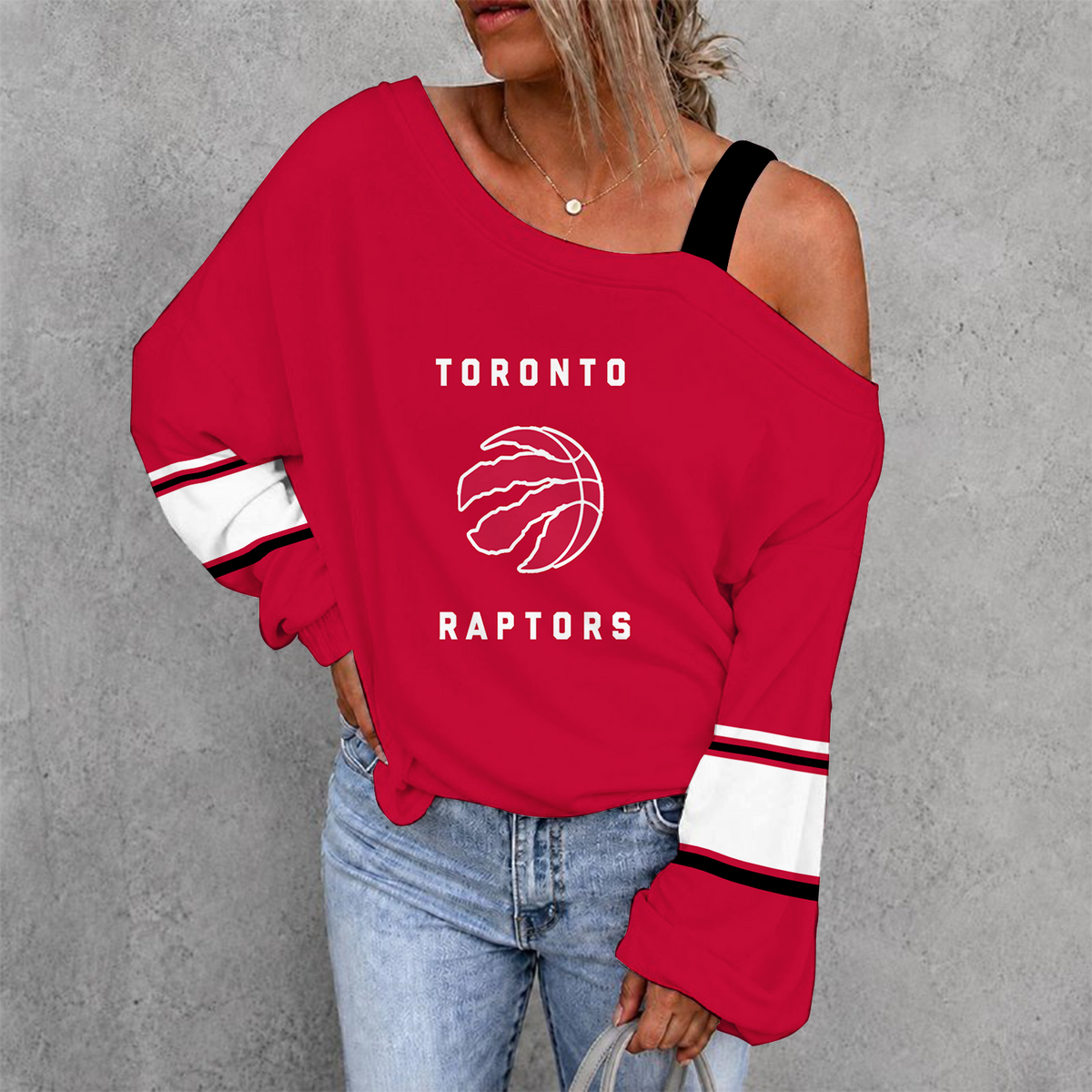 [HOT DEAL] NEW CUSTOMIZED NBA24 TRA TORONTO RAPTORS DROP SHOULDER SWEATSHIRT