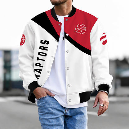 [HOT DEAL] NEW CUSTOMIZED NBA24 TRA TORONTO RAPTORS BASEBALL JACKET, SATIN VARSITY JACKET