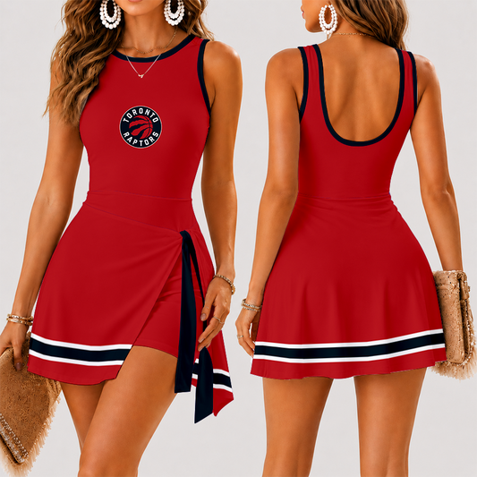 [HOT DEAL] NEW CUSTOMIZED NBA24 TRA TORONTO RAPTORS WOMEN'S SUMMER SKORT DRESS