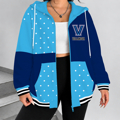[FAN FAVORITE] NEW CUSTOMIZED NCAA MAM24 VIW VILLANOVA WILDCATS STRAPPY ZIP HOODIE