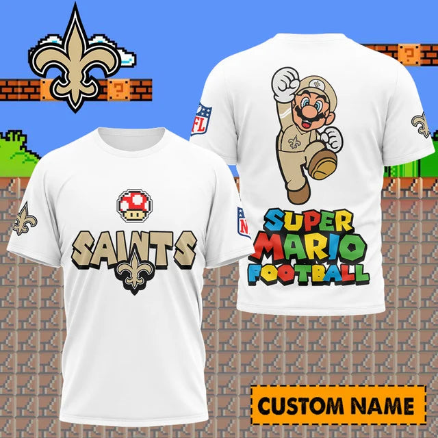 [SPECIAL OFFER] NEW CUSTOMIZED NFL24 NOS NEW ORLEANS SAINTS SUPER MARIO T-SHIRT, HOODIE, ZIP HOODIE