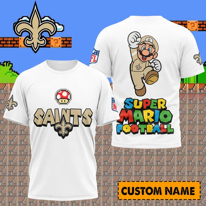 [SPECIAL OFFER] NEW CUSTOMIZED NFL24 NOS NEW ORLEANS SAINTS SUPER MARIO T-SHIRT, HOODIE, ZIP HOODIE