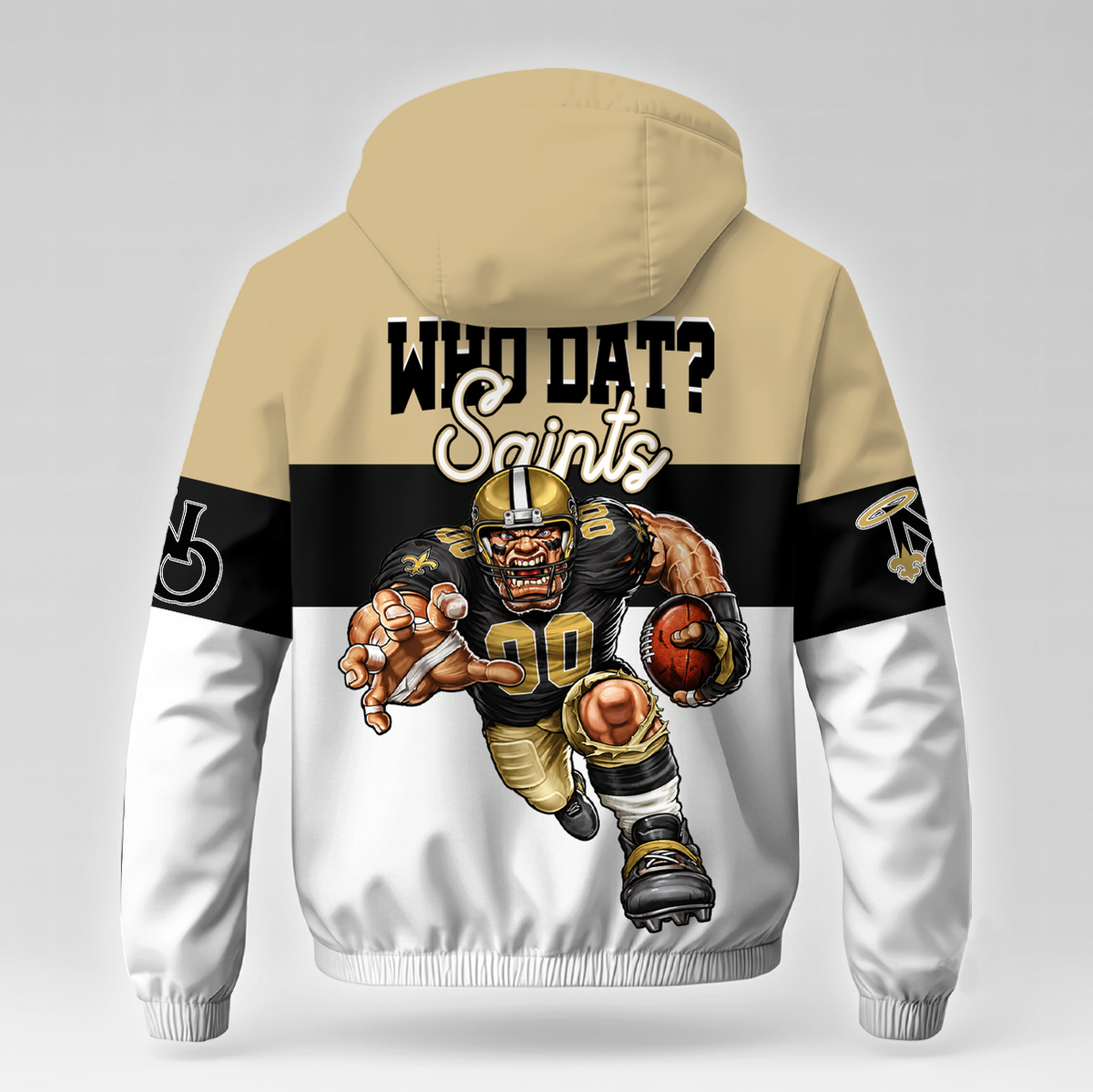 [SPECIAL OFFER] NEW CUSTOMIZED NFL24 NOS NEW ORLEANS SAINTS WINDBREAKER JACKET