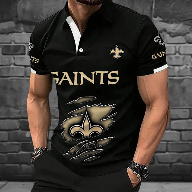 [SPECIAL OFFER] NEW CUSTOMIZED NFL24 NOS NEW ORLEANS SAINTS POLO SHIRT