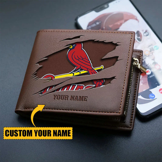 [FLASH SALE] NEW CUSTOMIZED MLB24 SLC ST. LOUIS CARDINALS LEATHER WALLET