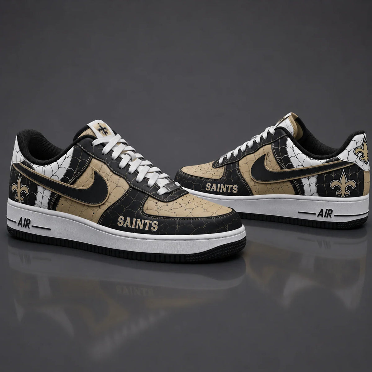 [SPECIAL OFFER] NEW CUSTOMIZED NFL24 NOS NEW ORLEANS SAINTS x SPIDER AF1 SHOES