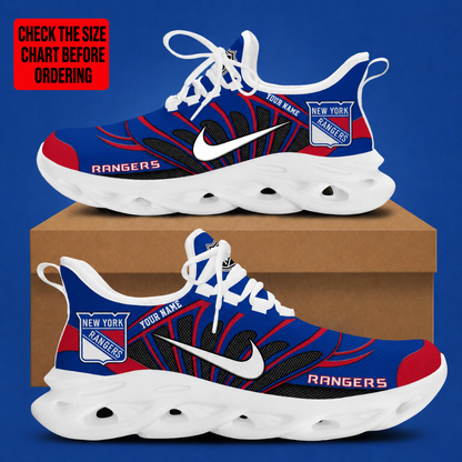 [SUPER SALE] NEW CUSTOMIZED NHL24 NYR NEW YORK RANGERS CLUNKY SNEAKERS