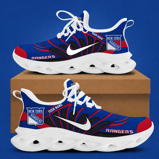[SUPER SALE] NEW CUSTOMIZED NHL24 NYR NEW YORK RANGERS CLUNKY SNEAKERS