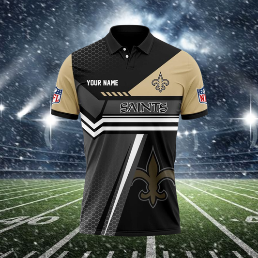 [SPECIAL OFFER] NEW CUSTOMIZED NFL24 NOS NEW ORLEANS SAINTS POLO SHIRT