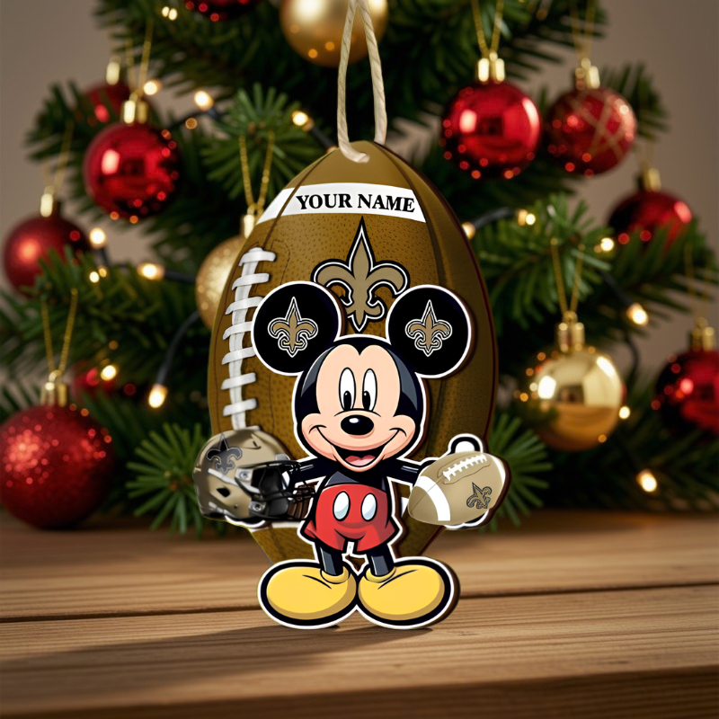[SPECIAL OFFER] NEW CUSTOMIZED NFL24 NOS NEW ORLEANS SAINTS CHRISTMAS ACRYLIC ORNAMENT