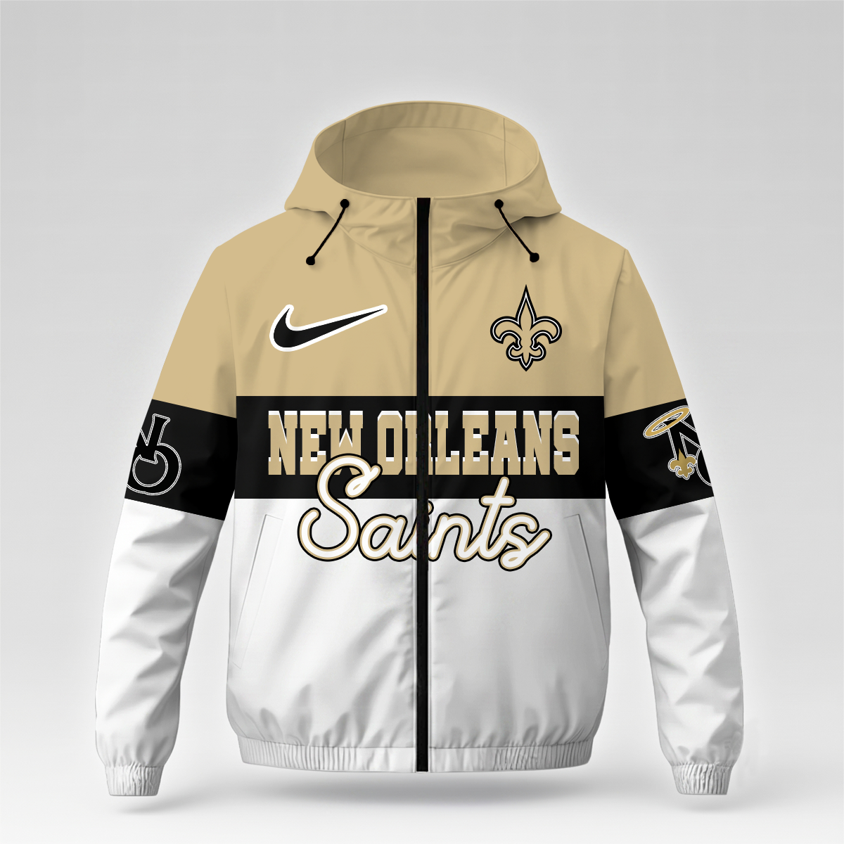 [SPECIAL OFFER] NEW CUSTOMIZED NFL24 NOS NEW ORLEANS SAINTS WINDBREAKER JACKET