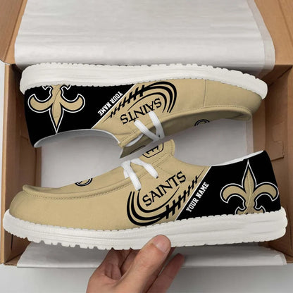 [SPECIAL OFFER] NEW CUSTOMIZED NFL24 NOS NEW ORLEANS SAINTS LOAFER SHOES