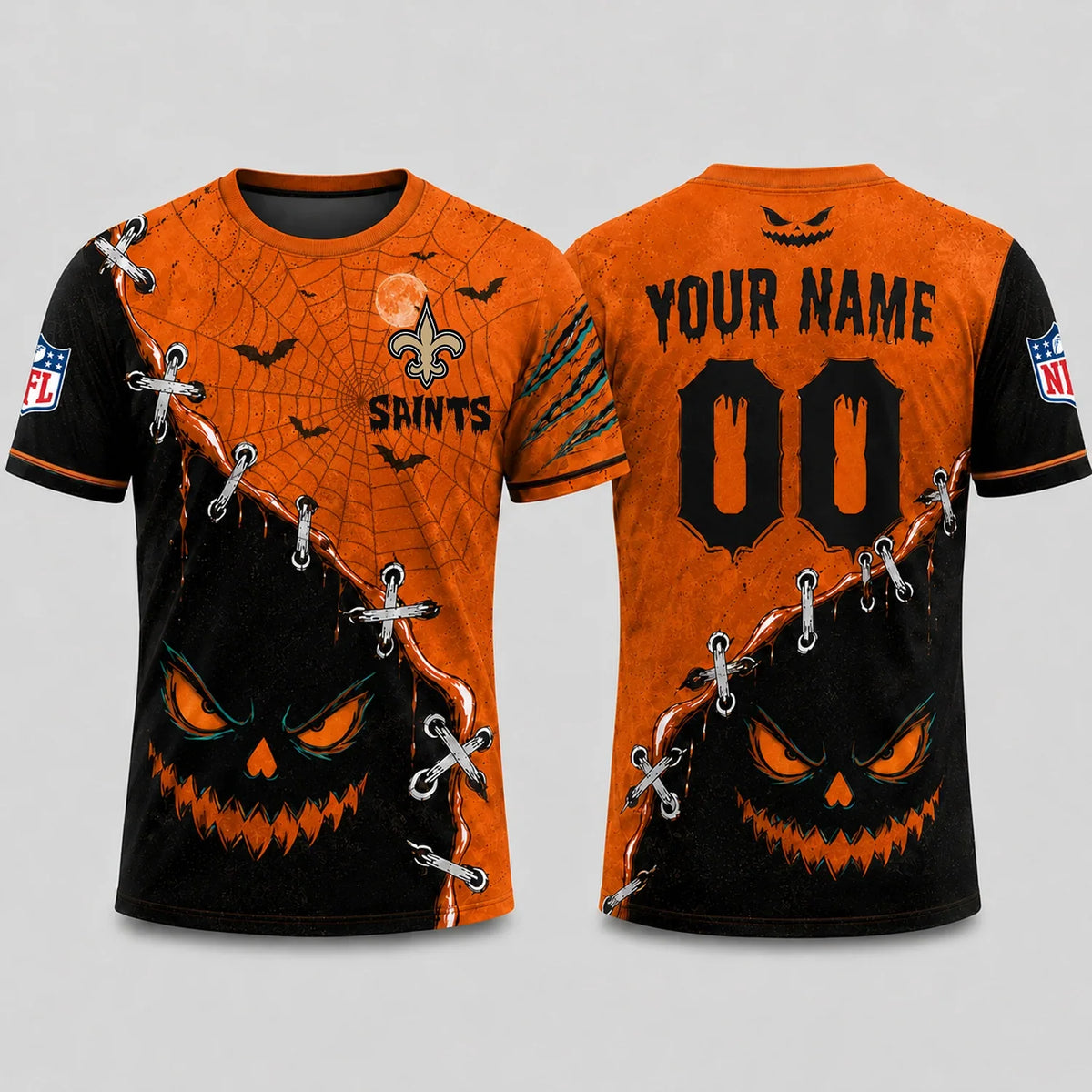 [SPECIAL OFFER] NEW CUSTOMIZED NFL24 NOS NEW ORLEANS SAINTS HALLOWEEN T-SHIRT, HOODIE & ZIP HOODIE