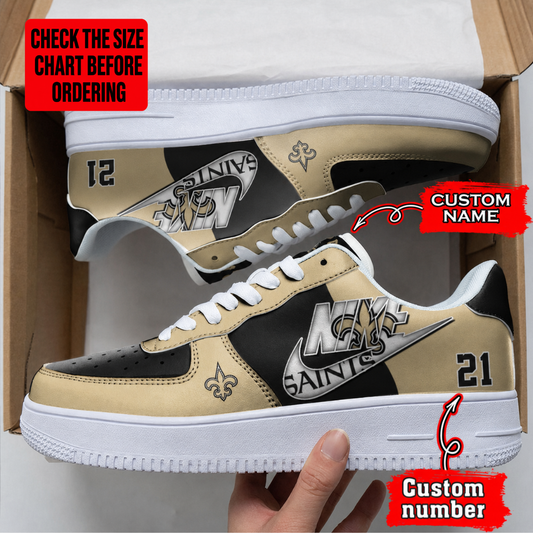 [SPECIAL OFFER] NEW CUSTOMIZED NFL24 NOS NEW ORLEANS SAINTS AF1 SHOES