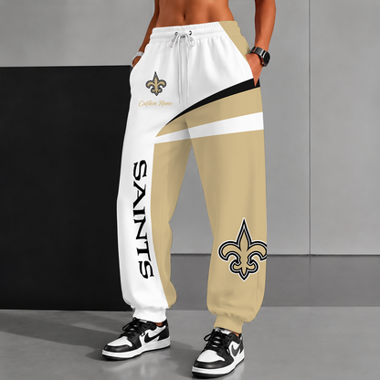 [SPECIAL OFFER] NEW CUSTOMIZED NFL24 NOS NEW ORLEANS SAINTS SWEATPANTS