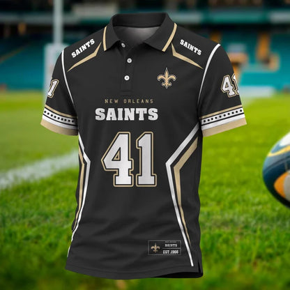 [SPECIAL OFFER] NEW CUSTOMIZED NFL24 NOS NEW ORLEANS SAINTS POLO SHIRT