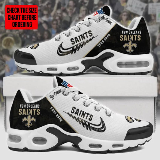 [SPECIAL OFFER] NEW CUSTOMIZED NFL24 NOS NEW ORLEANS SAINTS AIR MAX PLUS SNEAKERS
