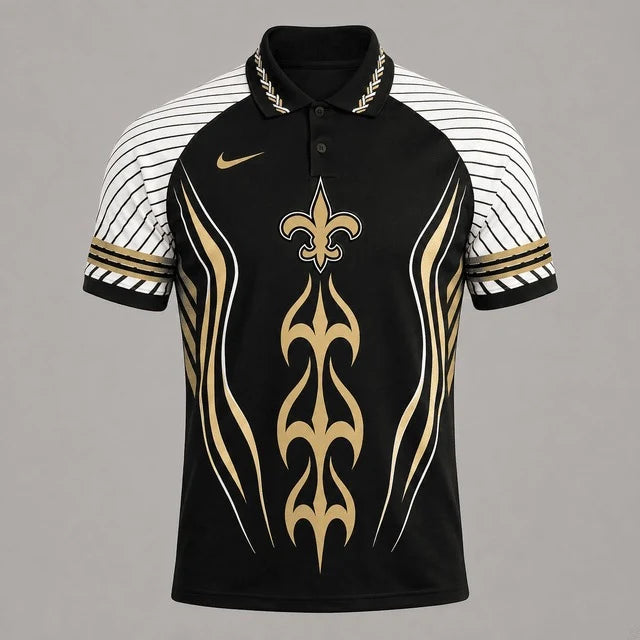[SPECIAL OFFER] NEW CUSTOMIZED NFL24 NOS NEW ORLEANS SAINTS POLO SHIRT
