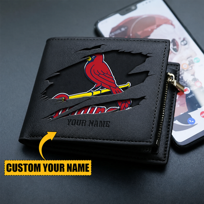 [FLASH SALE] NEW CUSTOMIZED MLB24 SLC ST. LOUIS CARDINALS LEATHER WALLET