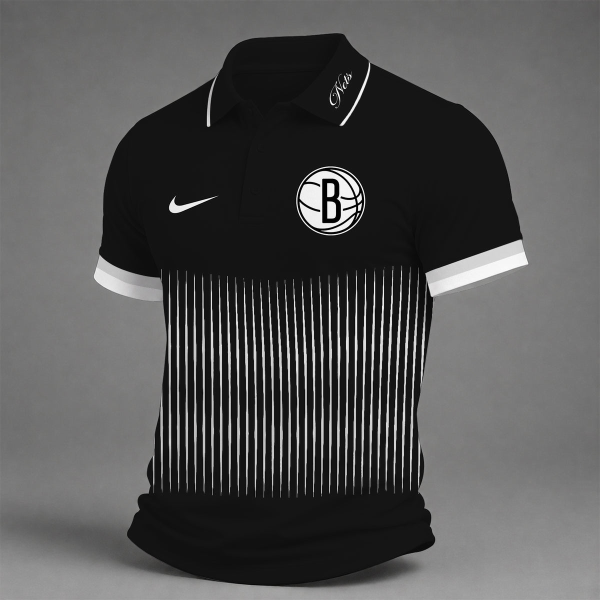 [HOT DEAL] NEW CUSTOMIZED NBA25 BNE BROOKLYN NETS POLO SHIRT