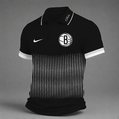 [HOT DEAL] NEW CUSTOMIZED NBA25 BNE BROOKLYN NETS POLO SHIRT