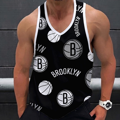 [HOT DEAL] NEW CUSTOMIZED NBA25 BNE BROOKLYN NETS UNISEX TANK TOP