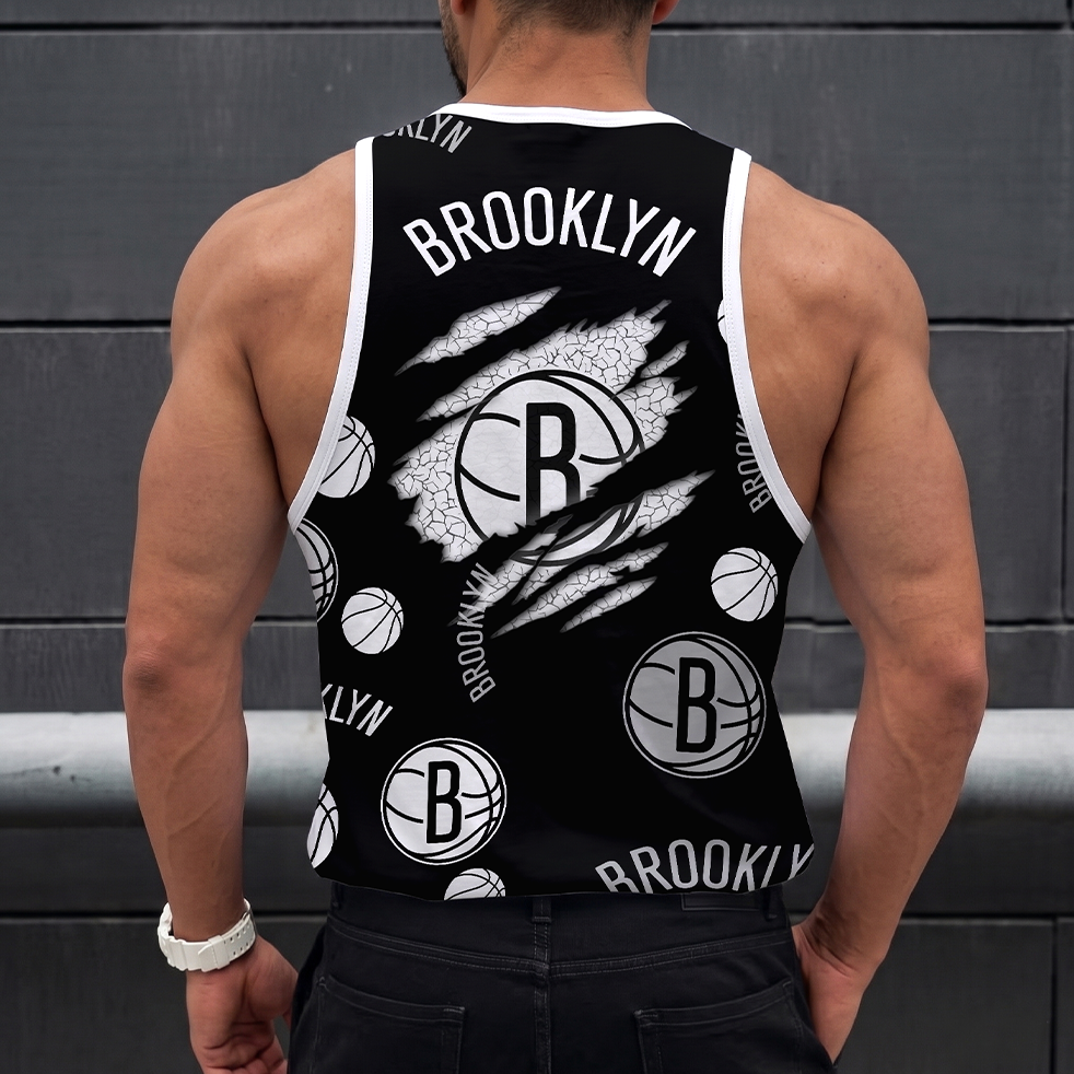[HOT DEAL] NEW CUSTOMIZED NBA25 BNE BROOKLYN NETS UNISEX TANK TOP