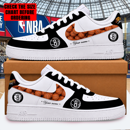 [HOT DEAL] NEW CUSTOMIZED NBA25 BNE BROOKLYN NETS AF1 SHOES