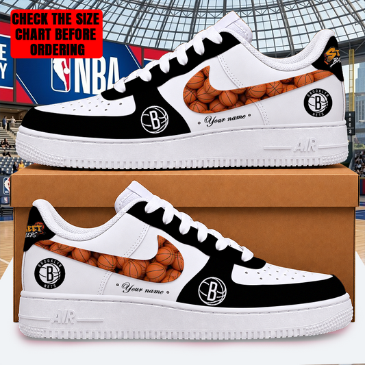 [HOT DEAL] NEW CUSTOMIZED NBA25 BNE BROOKLYN NETS AF1 SHOES