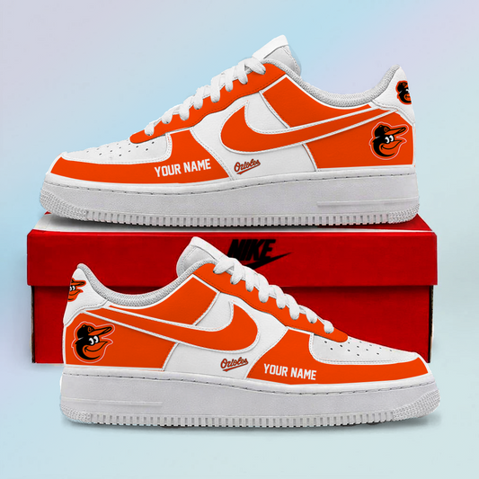 [FLASH SALE] NEW CUSTOMIZED MLB25 BOS BALTIMORE ORIOLES AF1 SHOES