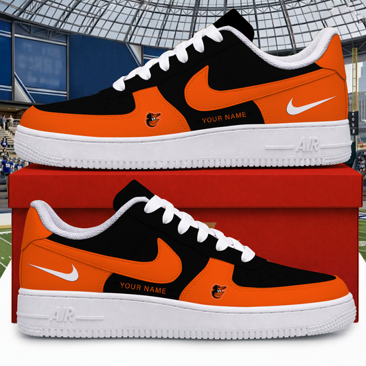 [FLASH SALE] NEW CUSTOMIZED MLB25 BOS BALTIMORE ORIOLES AF1 SHOES