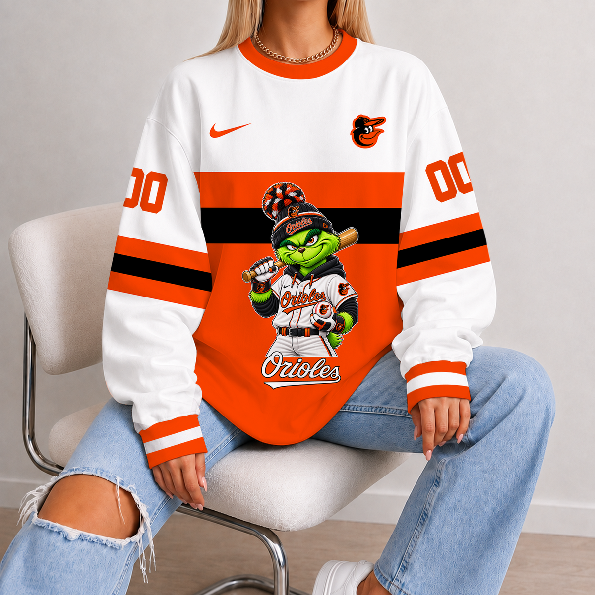 [FLASH SALE] NEW CUSTOMIZED MLB25 BOS BALTIMORE ORIOLES UNISEX SWEATSHIRT